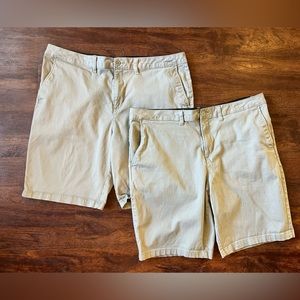 Set of 2 Men’s Blue Crown Classic Chino Khaki shorts, size 38 GUC Uniform Work